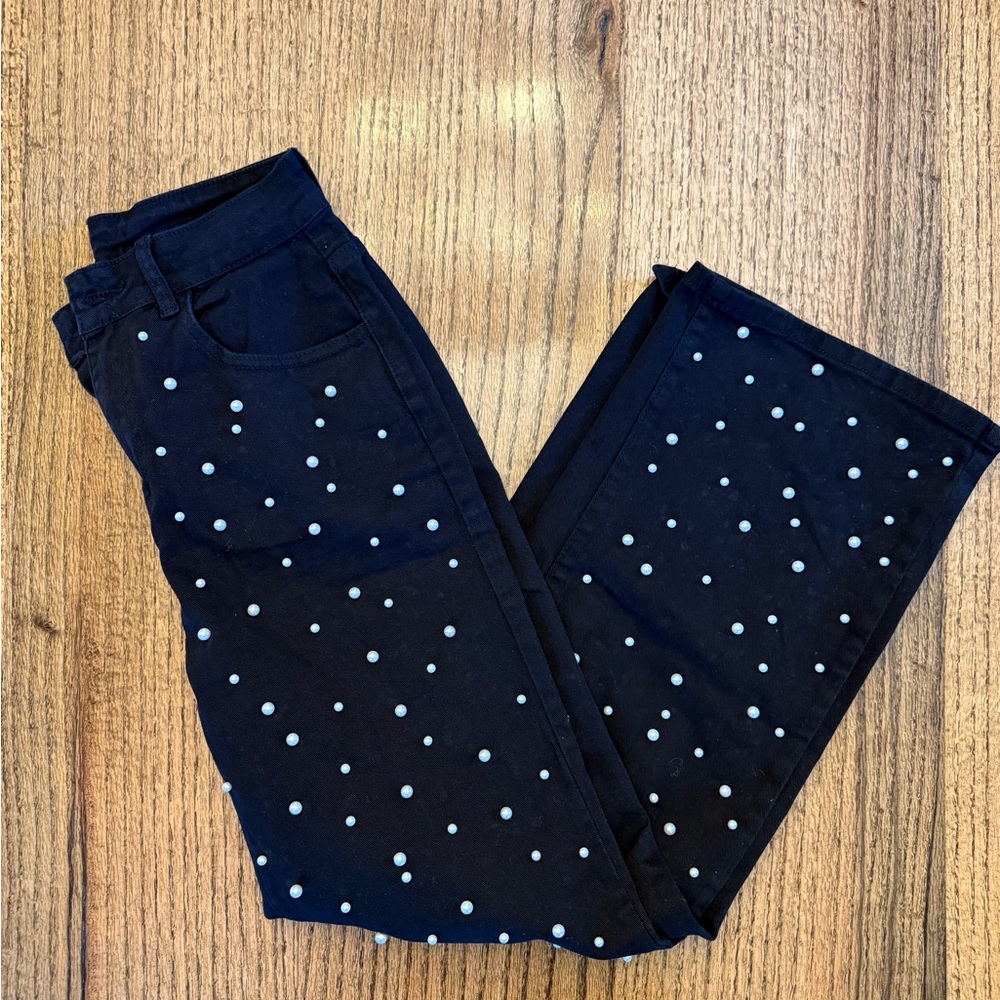 Women's Black Polka Dot Jeans